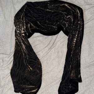Elegant Black Velvet Scarf